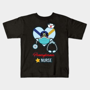 Pennsylvania Nurse - Love RN LPN CNA State Nursing Gift Kids T-Shirt